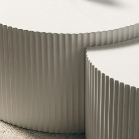 Sada dvoch konferenčných stolíkov Belmonte šedo-béžová