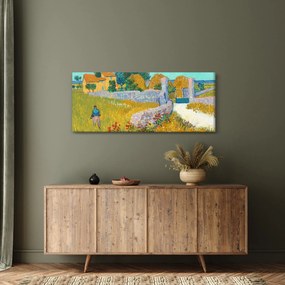 Obraz - Vincent van Gogh, Farmhouse in Provence, reprodukcia (120x50 cm)