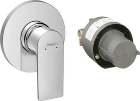 Hansgrohe Rebris E, páková sprchová batéria, súprava so základným telesom, chrómová, HAN-72658000