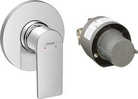 Hansgrohe Rebris E, páková sprchová batéria, súprava so základným telesom, chrómová, HAN-72658000