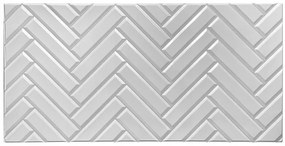 PVC 3D obkladový panel 98 x 48 cm - White Parket mozaika biela