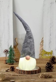 Vianočný škriatok Led YX039 sivý