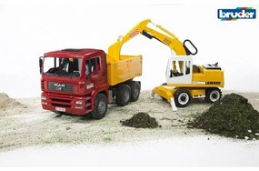 Bruder Nákladné auto MAN TGA s bagrom Liebherr, 1:16, 73 x 18,5 x 23 cm