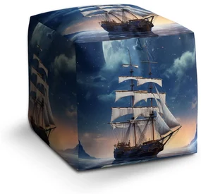 Sablio Taburet Cube Plachetnica medzi horami: 40x40x40 cm