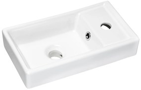 Keramické zapustené umývadlo Vedea 40 cm biele