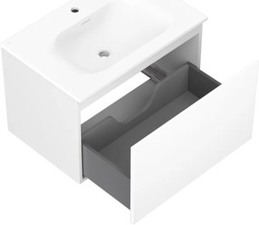 Mexen Orio, kúpeľňová skrinka 70 cm s umývadlom Vela, 1 zásuvka, biela matná, 91A10-07047-1-BF01-W23M01