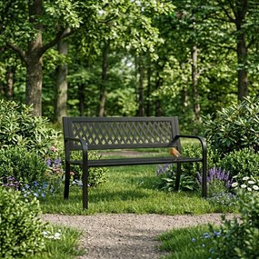 MultiGarden Záhradná lavička s ažurovým operadlom 120x50 cm MultiGarden