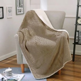 Sendia Textil Deka DeLuxe Svetrík s barančekom Béžová Rozmer deka-prehoz: 200x230 cm