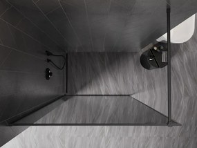 Mexen Kioto-F, sprchová zástena s rámom 80 x 202 cm, 8 mm grafit, grafitový profil, 800-080-104-66-40