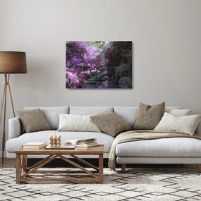 Sklenený obraz - Mystická záhrada (70x50 cm)