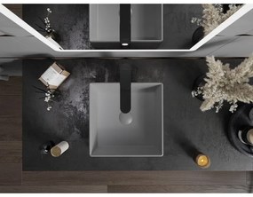 Mexen Goya, umývadlo na dosku 35 x 35 cm, svetlá šedá matná, 22183561