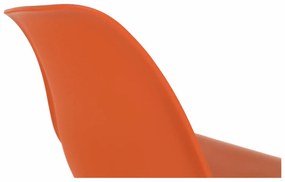 Stolička, oranžová/buk, CINKLA 3 NEW