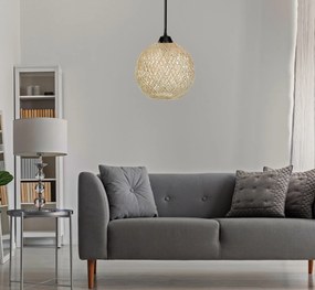 Stropní svítidlo Browo černé/hnědé