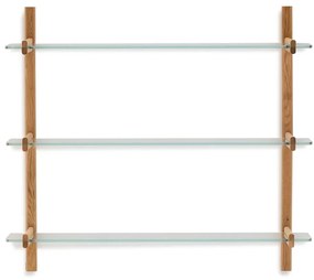 Sklenený modulárny policový systém v prírodnej farbe 110x98x30,5 cm Sitra – Kave Home