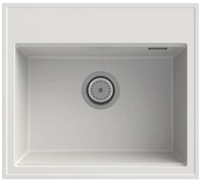 Gamma Modern 5055, 1-komorový granitový drez 560x500x210 mm, biela, GMA-ZM-55-WH