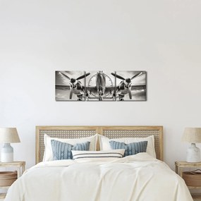 Obraz - Warbird (s hodinami) (90x30 cm)