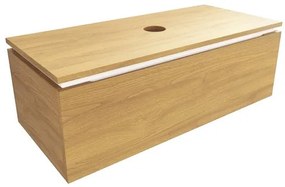 Kúpeľňová skrinka s krycou doskou SAT Feel 100x30x46 cm medový dub mat SATFEEL100DMD, 1 ks