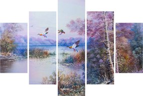 Obraz - Prichádza jeseň, olejomaľba (150x105 cm)