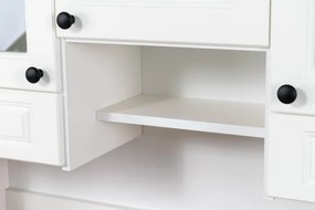 Kredenc 120 LADY biela, biela/dub Lancelot