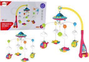 LEAN Toys Ufo Planes Kolotoč do postieľky pre dieťa 108 Melodies Projektor