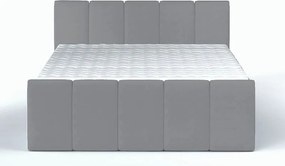 Posteľ boxspring Fresco 180x200 cm, svetlo šedá látka