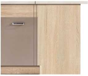 Kuchynská skrinka Premio 15D sonoma/biely/cappuccino lesk