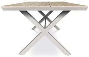 Autronic BONTEC Záhradný stôl, hliník, polywood, béžová, AZT-S1510 OAK Farba: Béžová