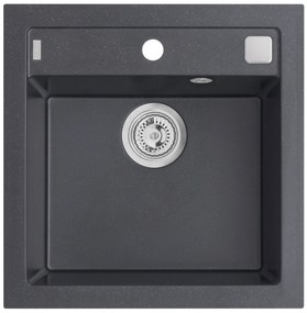 ALVEUS CZ FORMIC 20/91- černá ( 520x510mm) + pop-up sifon F