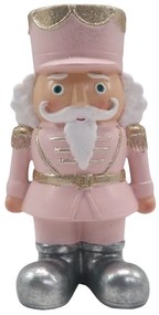 Dekorácia soška Luskáčik v ružovom - 10*8*17 cm