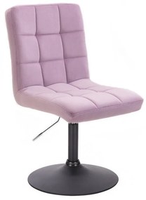 LuxuryForm DESIGN Stolička TOLEDO VELUR na čiernom tanieri - levanduľa