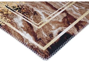 Hnedo-krémový umývateľný koberec 50x80 cm - Vitaus