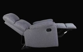 LuxuryForm DESIGN Televízne kreslo CARLOS s polohovaním - šedé