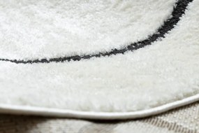 Dywany Łuszczów, Kusový koberec Mode 8377 abstract cream/black, 240x330, biela, chodba / predsieň