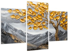 Obraz – Strom so zlatými listami (90x60 cm)