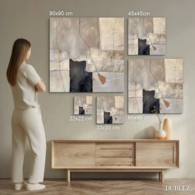 DUBLEZ | Abstraktný obraz v neutrálnych farbách - Elegant