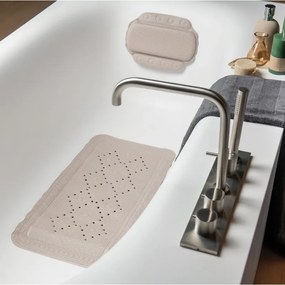 Spirella Protišmyková podložka do vane ALASKA, svetlohnedá, 91 x 36 cm