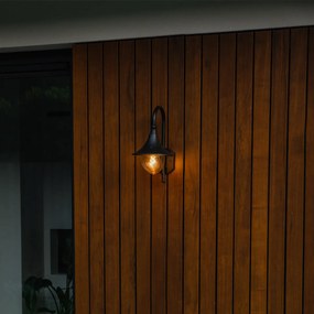 Klasická vonkajšia nástenná lampa čierna IP44 - Daphne