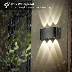 Brilagi - LED Vonkajšie nástenné svietidlo FLAREBOX LED/6W/230V čierna IP65