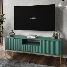 TV skrinka CORA zelená + zlatá