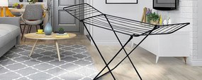 Erga Model TOP Black, sušiak na bielizeň 166x46x88 cm, čierna, ERG-SEP-10SUSSTOBLA16