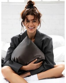 Hodvábna obliečka na vankúš 51x76 cm Charcoal – slip