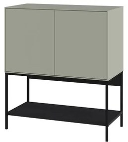 Komoda Houseland Amira 80 cm sivo-zelená