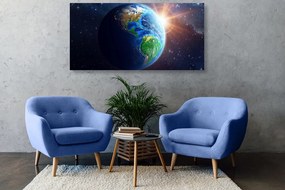 Obraz modrá planéta Zem - 100x50