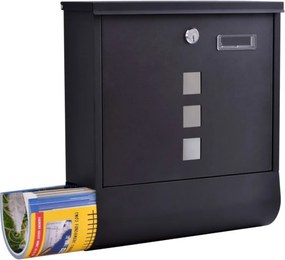 HANS poštová schránka čierna čierna