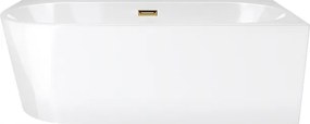Rohová vaňa Corsan Intero pravá 170 korková, zlatá, široký okraj