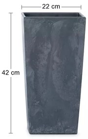 Plastový kvetináč DURS225E 22,5 cm - antracit