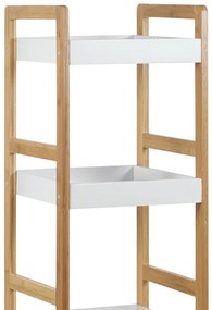 BONTEC Regál, masív, biela, DR-013-3 Farba: Biela