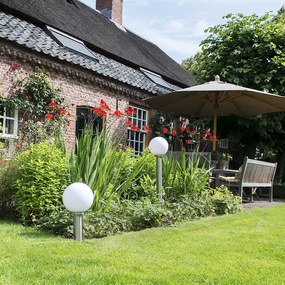 Moderné vonkajšie lampášové stĺp z nerezovej ocele 100 cm - Sfera