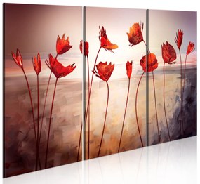 Artgeist Obraz - Bright red poppies Veľkosť: 120x80, Verzia: Na talianskom plátne