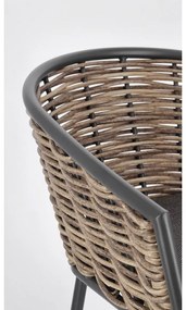 Sivá kovová záhradná stolička Maribela – Bizzotto